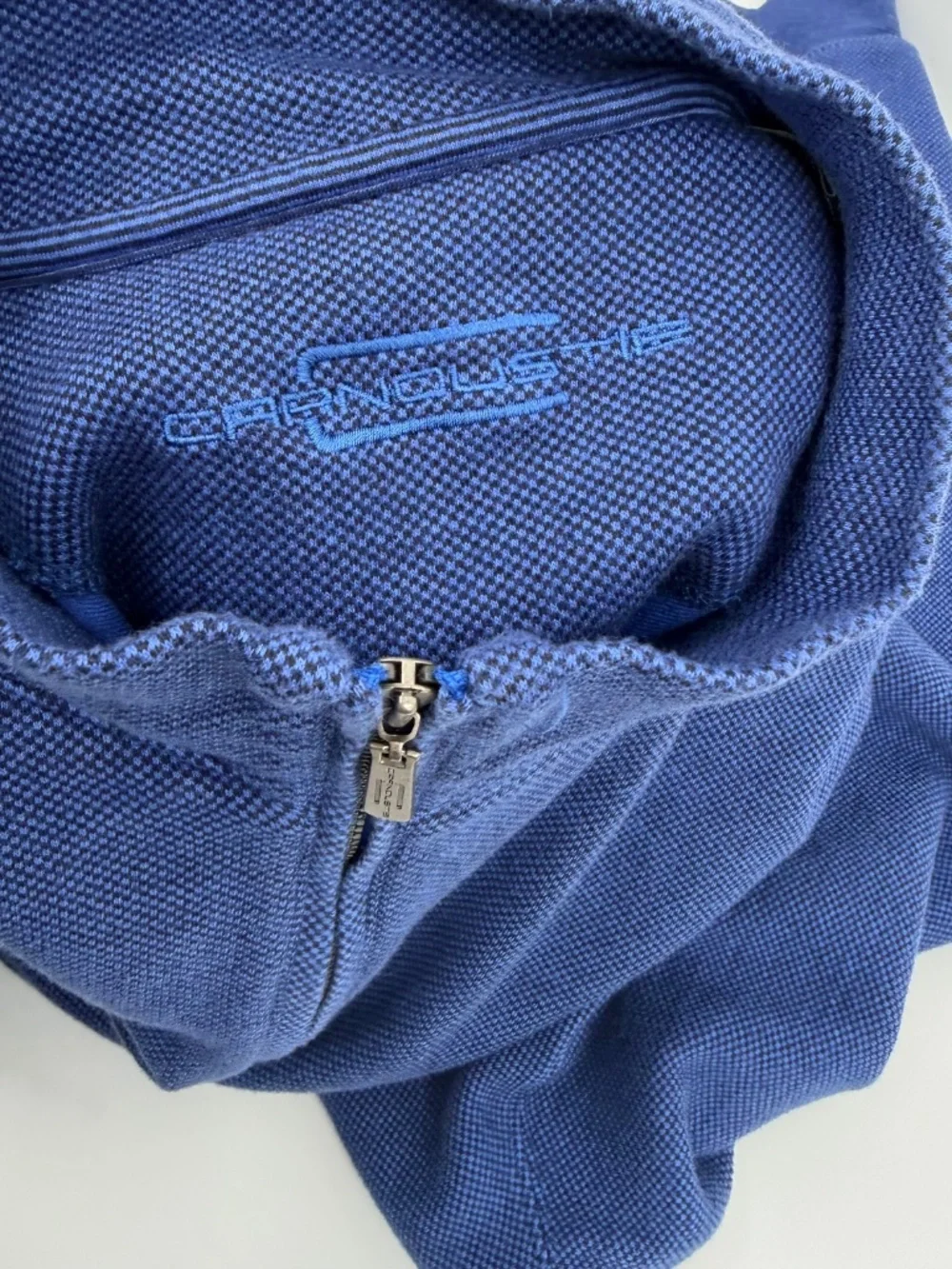 Ritz Carlton Golf Club 1/4 Zip Pullover Men XL Blue Carnoustie Sweater Dove Mntn